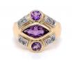 9ct Amethyst Diamond Ring TDW 0.28ct image