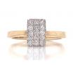 18ct Diamond Rectangle Pave Ring TDW 0.23ct image