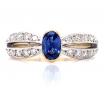 18ct Sapphire Diamond Ring TDW 0.30ct image