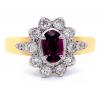 18ct Ruby Diamond Cluster Ring TDW 0.40ct image