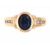 18ct Sapphire Diamond Ring TDW 0.10ct image