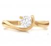 18ct Diamond Solitaire Twist Ring TDW 0.20ct image