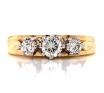 18ct Three Diamond Ring TDW 0.34ct image