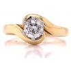 18ct Diamond Twist Solitaire Ring TDW 0.50ct image