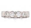 Platinum Four Diamond Ring TDW 0.74ct image
