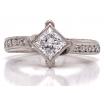 Platinum Princess Diamond Solitaire Ring TDW 0.74ct image