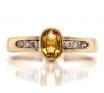 9ct Yellow Sapphire & Diamond Ring image