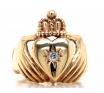 9ct Diamond Claddagh Ring TDW 0.12ct image