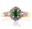 9ct Tourmaline Diamond Cluster Ring image