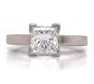 Platinum Princess Cut Diamond Solitaire Ring TDW 1.37ct image