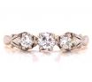 18ct Rose/Platinum Three Diamond Ring TDW 0.27ct image