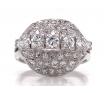 9ct White Gold Multi Diamond Deco Ring TDW 1.30ct image