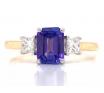 10ct Tanzanite Two Diamond Ring TDW 0.40ct image