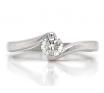 18ct White Gold Diamond Solitaire Ring TDW 0.26ct image