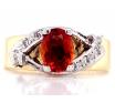 18ct Citrine Diamond Ring TDW 0.12ct image