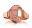 9ct Rose Oval Engraved Signet Ring image