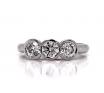 18ct White Gold Three Diamond Ring TDW 1.00ct image