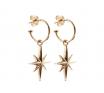 Stolen Girlfriends Club Stg Gold Plated North Star Drop Earrings image