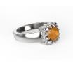 480357 Stolen Girlfriends Club Sterling Silver Orange Citrine Baby Claw Ring image