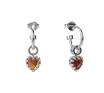 480360 Stolen Girlfriends Club Sterling Silver Orange Citrine Love Claw Anchor Earrings image