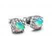 Stolen Girlfriends Club Stg Lab Grown 'Bello' Opal Mini Claw Earrings image