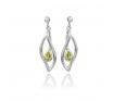 Evolve Stg Rose Plated Peridot Eternity Leaf Drops image