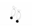 La Pierre Stg Matte Onyx Drop Earrings image