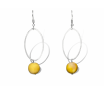 La Pierre Stg Mustard Mookaite Drop Earrings image