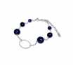 La Pierre Stg Blue Vein Bead Bracelet image