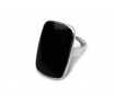 La Stele Stg Black Onyx Rectangle Ring image