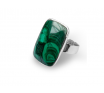 La Stele Stg Green Malachite Rectangle Ring image