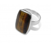 La Stele Stg Tigers Eye Rectangle Ring image