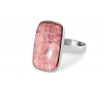 La Stele Stg Pink Rhodochrosite Rectangle Ring image