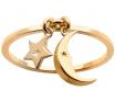KW319R Karen Walker Moon And Star Charm Ring 9ct Yellow Gold image