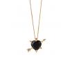 Karen Walker 9ct Gold Onyx Arrow Heart Necklace KW418PN 9Y image