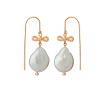 Karen Walker Stg Gold Plated Love Drop Pearl Knot Earrings KW401ER HGP 2 image