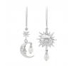 Karen Walker Stg Sun & Moon FW Pearl Drop Earrings image