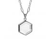 S050322 Silver Medium Hexagon Locket 1 image