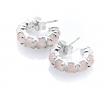 Stolen Girlfriends Club Halo Cluster Earrings - Rose Quartz image