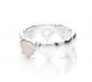 Stolen Girlfriends Club Band of Hearts Ring - Rose Quartz image