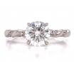 David Yurman Platinum Diamond Solitaire Ring TDW 1.77ct image