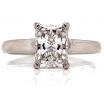 Platinum Radiant Diamond Solitaire Ring TDW 1.51ct image