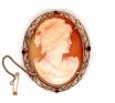 9ct Garnet Cameo Brooch image