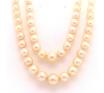 18ct White Gold Diamond Akoya Pearl Double Strand Necklace image