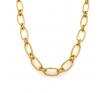 18ct 50cm Oval Textured Link Chain image