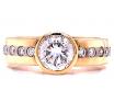 18ct Two Tone Diamond Solitaire Ring TDW 1.26ct image