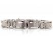 9ct White Gold Gate Bracelet image
