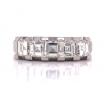 Platinum Five Carre Cut Diamond Ring TDW 1.53ct image