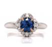 18ct White Gold/Rose Gold Anson Sapphire Diamond Ring TDW 0.28ct image