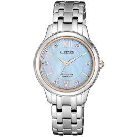 Citizen Ladies Titanium Diamond Eco Drive Watch image